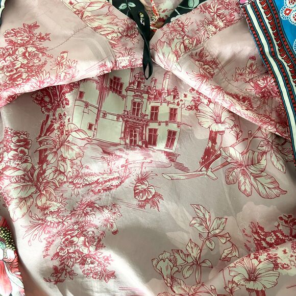 Johnny Was Geana Makenna 100% Silk Reversible Kimono Size Large - Picture 6 of 7